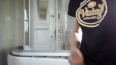 Web-Cam USA Boy Cums in Bathroom - Explosive Gay Porn Video!