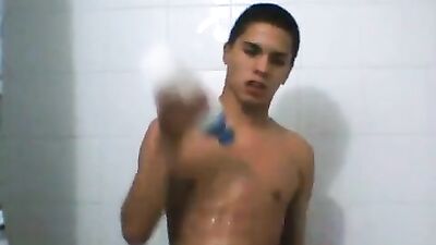 Mmm... Cute Twink Fingers! Gay Porn Shower Show