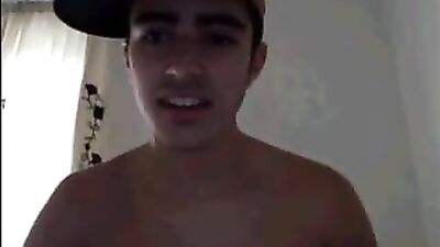 Young Brazilian Twink Shows Off and Jerks His Cock on Web-Cam!