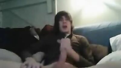 Long Haired Hairy Twink Strokes His Way To Your Heart