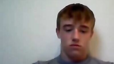 Exploring Down for anything: Amateur twink webcam messing around