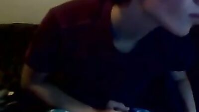 Hot college boy jerking