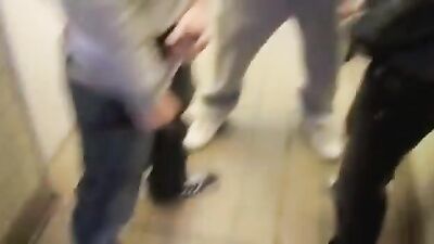 5 Guys Playing in Public Toilet: Action Reignited!