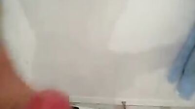 Gay Pornstar Cums in Public Bathroom!