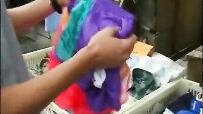 Merciless Market Sex - Two Guys Meet and Fuck in the Clothing Fair