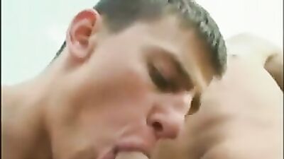 Gay twinks bareback and cum eating
