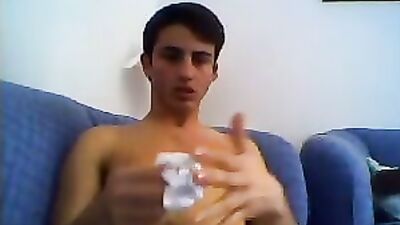 Cumming with Italian Heat! Gianlucas Web-Cam Playtime