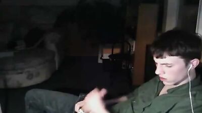 Cuming on green shirt - Amature Men Porn Video - Cum with us now!