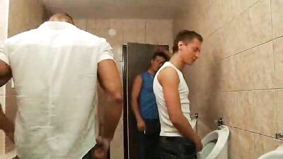 Two Boys in the Toilet: Double Stall Action!