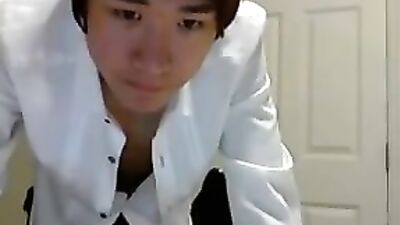 Asian Selfcam Teen Strips and Cums - Explosive Action!
