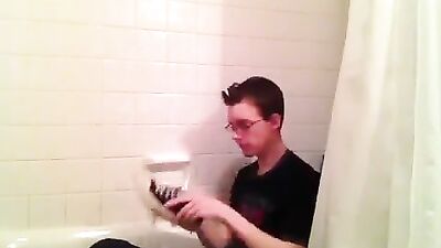 Horny Nerd Shower Fetish - Hardcore Solo Showers