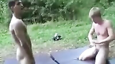 Nude Wrestling Fun - Two Boys Wild Action!