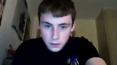 Blue-eyed Cutie Unleashes His Beautiful Uncut Cock and Ass!