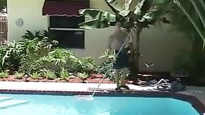 Gangbang with the Pool Boy: Hardcore Gay Porn Video!