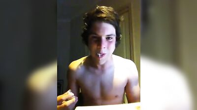 Cute Aussie eats an onion