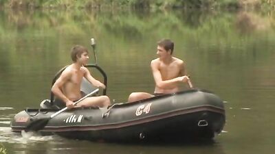 Boat Cum Shots: Two Bareback Boys Porn Explore Their Desires!