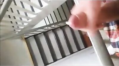 Gay Teen Stairway Cumming: Step by Step Porn Adventure