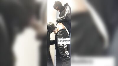 Young Masked Roadman Gets Sucked and Cums in the Mouth - Amateur Fetish Group Sex