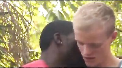 Blonde black cock teen fucks hot gay stud