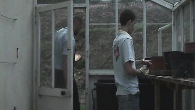 Boys Gay Porn Gang Banged In The Greenhouse: Cum Shots and Big Cocks with Brit Borstal Lads