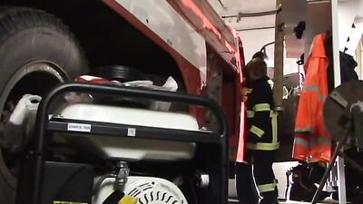 Firehall Rough Fuck: Two Young Firemen Get Raw in the Firehall!