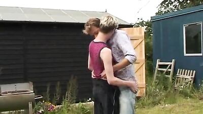 Blond Gardener Barebacked by Strangers in the Woods