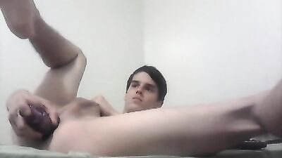 Purple Passion: Guy Fucks Himself with a Dildo