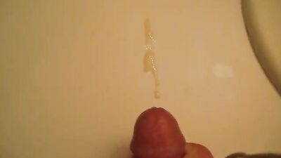 Hot Young Twink Explodes With Huge Load In The Bathroom!