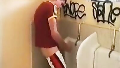 Cute guy in Solo Masturbation: Hot boy in the toilets!