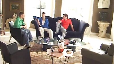 Three sexy friends fuck together again - Action Boy on Boy Gangbang!