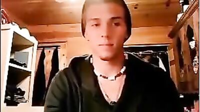 Young Web-Cam Masturbator Releases His Cumshot!