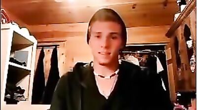 Young Web-Cam Masturbator Releases His Cumshot!