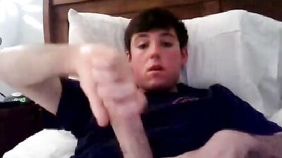 Web-Cam Masturbation Explosion: Dude with Huge Cock Strokes Again!