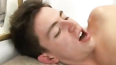 Gay Twink Threesome with Dildo