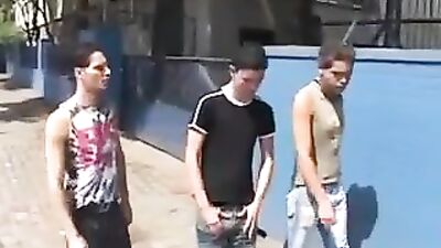 Four-Way Quickie Heat: A Gay Porn Group Sex Adventure