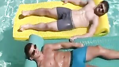 After the Pool Photo Shoot: Bareback Passion Unleashed!