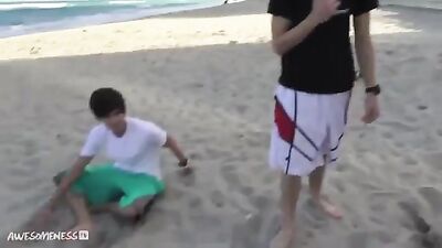 Beach Football Fun - Austin Mahones Gay Porn Video