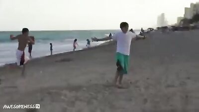 Beach Football Fun - Austin Mahones Gay Porn Video