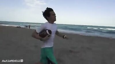 Beach Football Fun - Austin Mahones Gay Porn Video