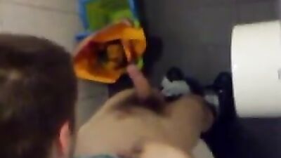 Tempting Toilet Spy: Cum Shots with Cute Boy Caught Masturbating