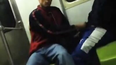 Straight in the City - Action Gay Porn Helping hand in Subway