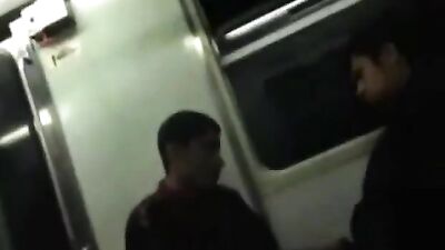 Straight in the City - Action Gay Porn Helping hand in Subway