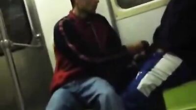 Straight in the City - Action Gay Porn Helping hand in Subway