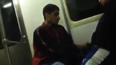 Straight in the City - Action Gay Porn Helping hand in Subway