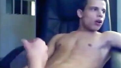 Getting wanked Seated hottie orgasmic finale!