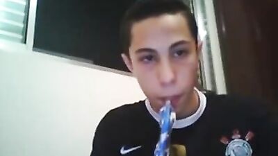 Latino Smokes & Wanks - Naughty Web-Cam Action