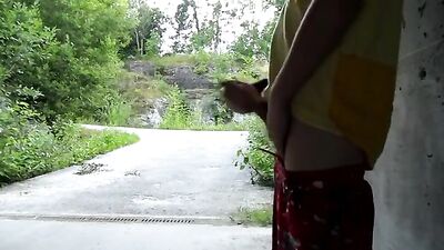 Fresh Air Fapping Twink - Outdoor Blowjob and Cumshot