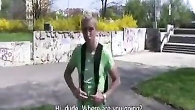 Cash for Gay - Twink Gets Paid to Blow Older Cameraman