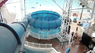 Waterslide Ride with Austin Mahone: Fun in the Toilet Bowl!