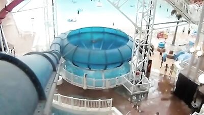 Waterslide Ride with Austin Mahone: Fun in the Toilet Bowl!